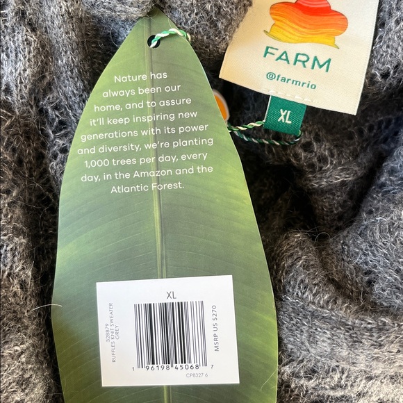 Gray Ruffled Women's Sweater - Picture 5 of 5